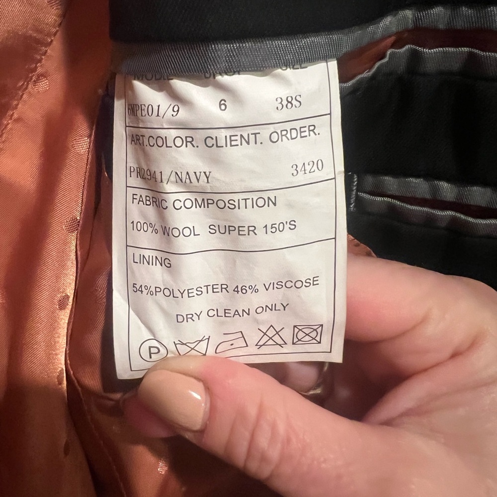 Classic Navy Men's Prive brand Blazer - Picture 5 of 9